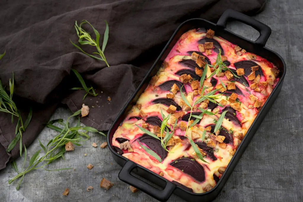 Gratin de betterave rouge