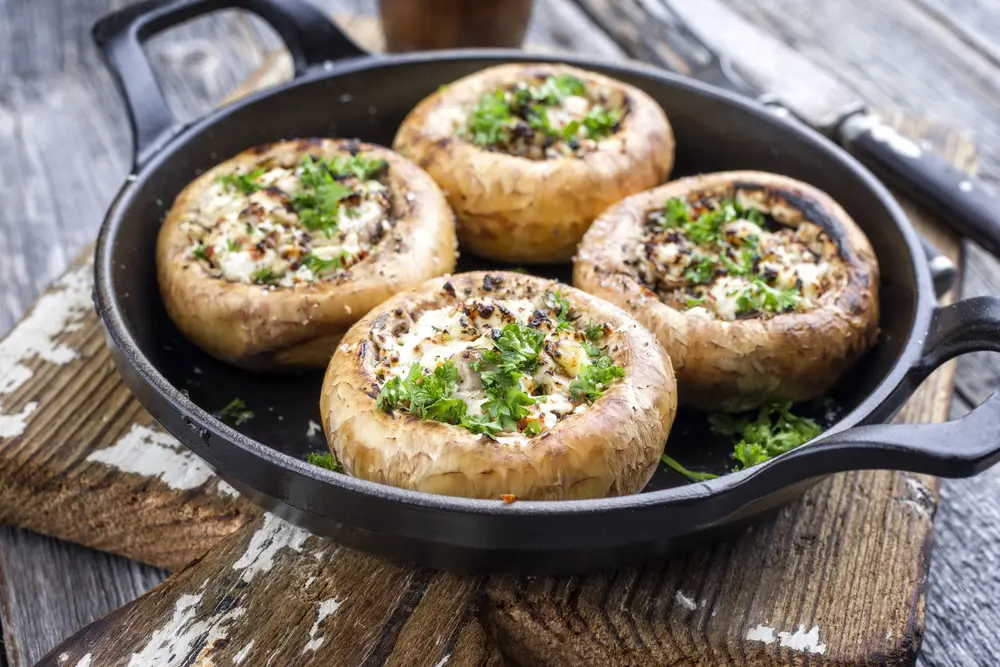 Champignons farcis au fromage frais